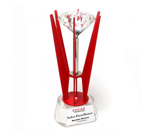 18-ET6A Lamina Diamond on Round Crystal Base