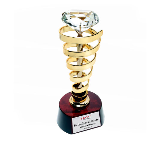 18-ET8B Orro Spin Diamond on Round Wood Base