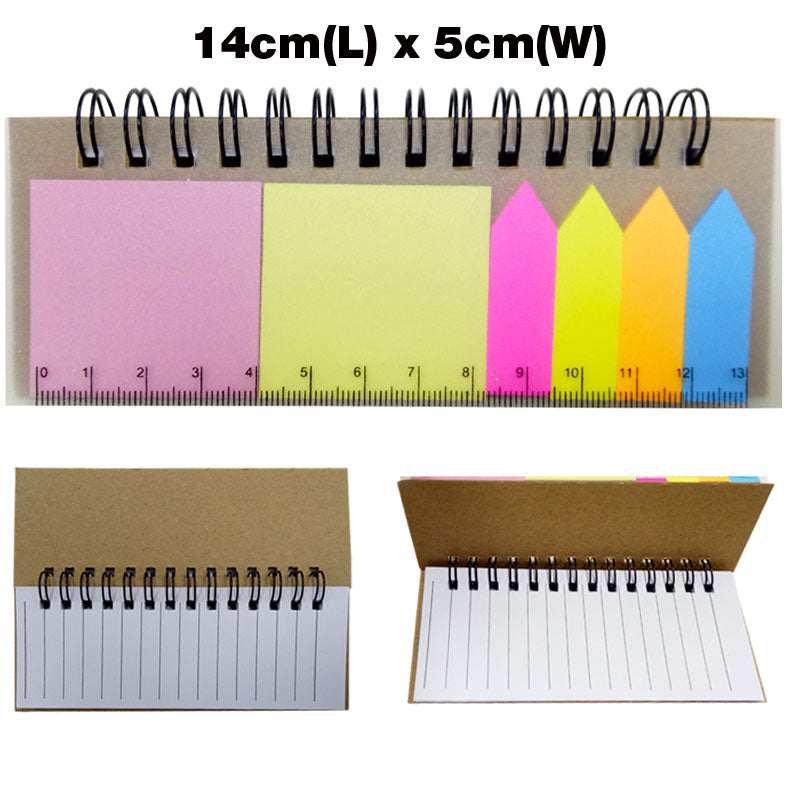 Recycled Wire ‘O’ Post It Pad With Ruler
