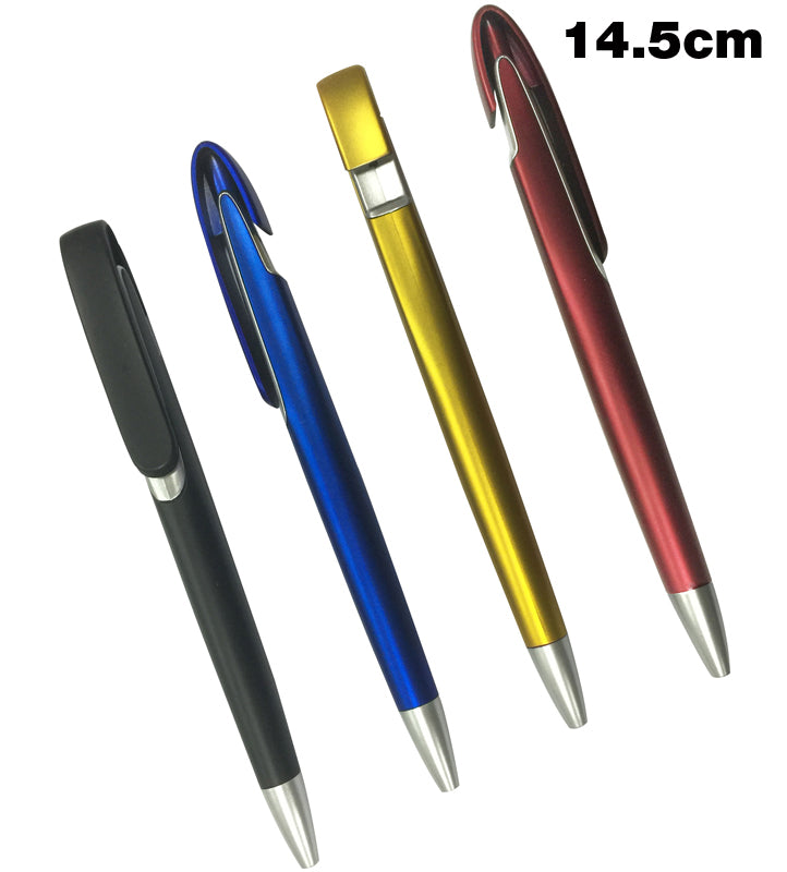Metallic Plastic Pen with Black Ink