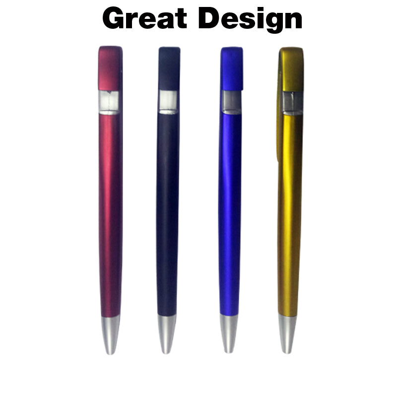 Metallic Plastic Pen with Black Ink