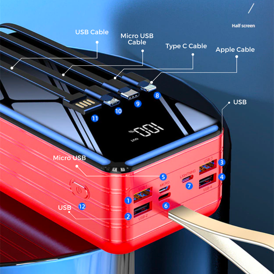 LED Display 60000mAh Power Bank
