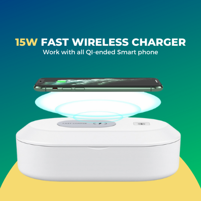 Portable UVC LED Sterilizer Box Wireless Charging