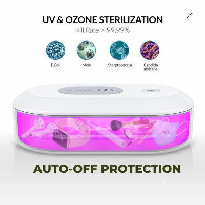 Portable UVC LED Sterilizer Box Wireless Charging