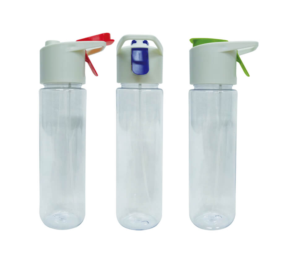 18-412 800ml Transparent Mist Bottle with colored clip