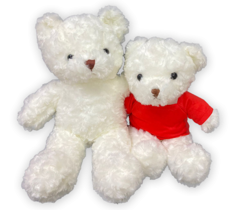 18-496 20cm Rose Fur Teddy Bear