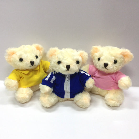 18-800 Light Brown Furry Teddy Bear with shirt