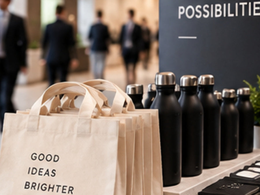 A plain tote bag of the kind used for event packs