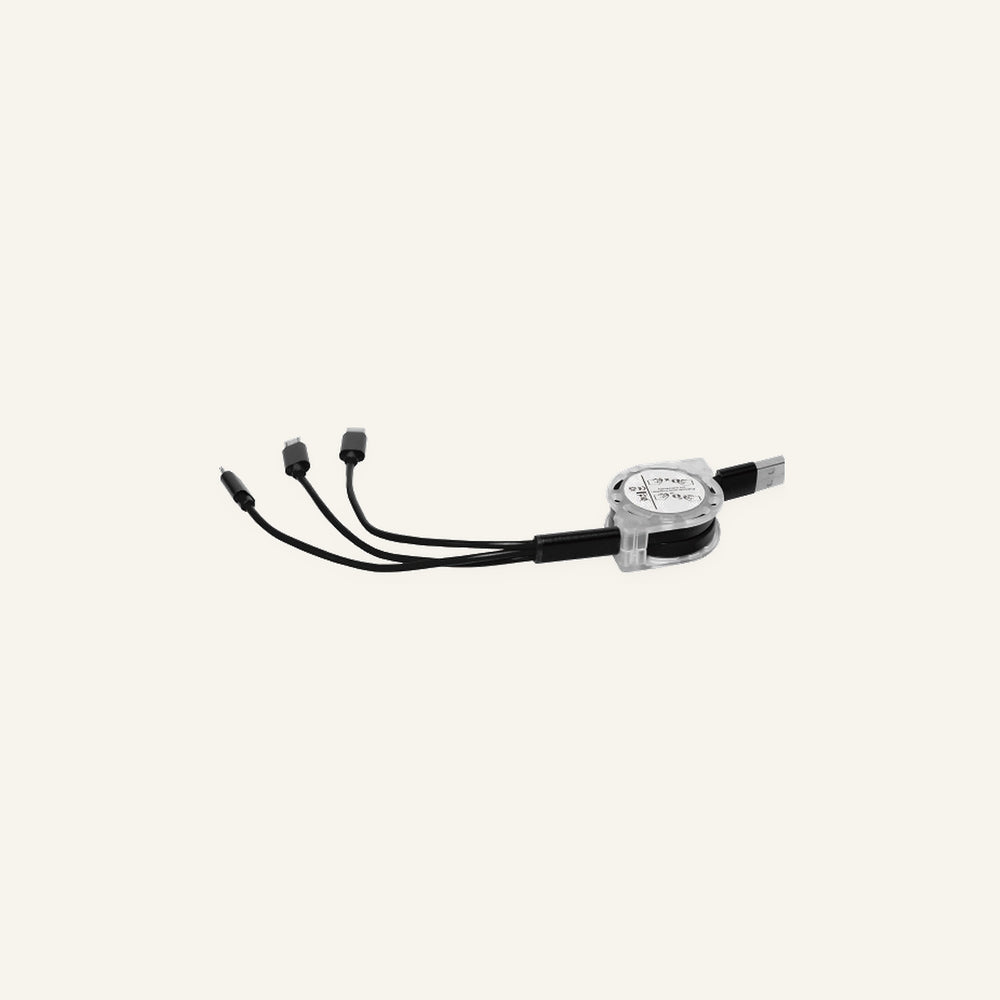 Retractable 3-in-1 Cable for corporate gifting