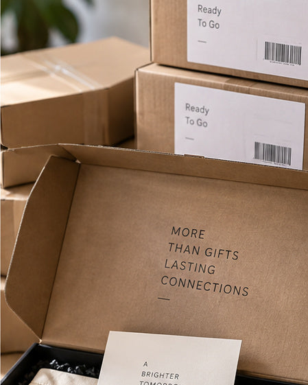 Corporate gift sets packed and ready for delivery