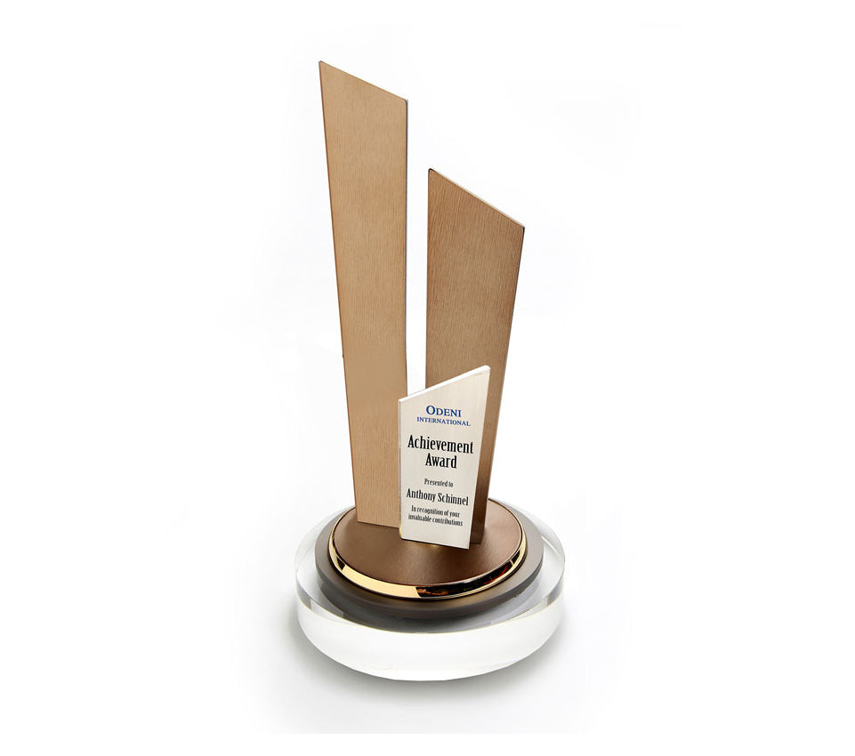 Progressive Pillars Award on Round Crystal Base