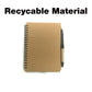 18-178 A5 Recycle notebook with post-it, namecard slot n pen