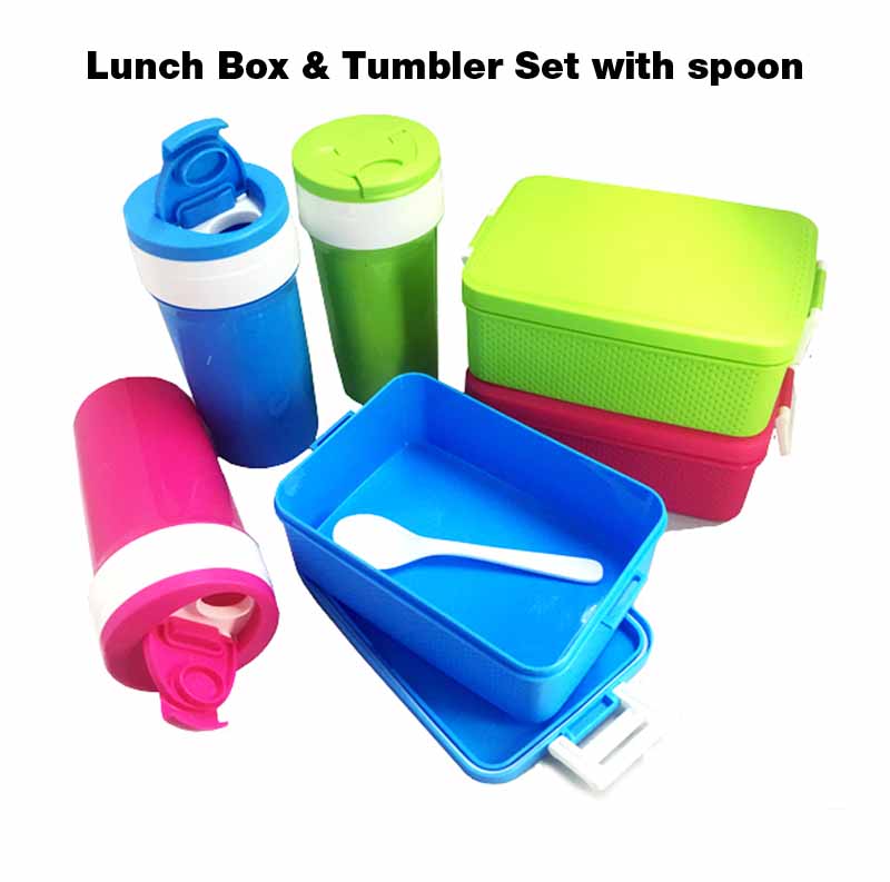 Lunch Box & Tumbler Set with Spoon