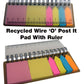 Recycled Wire ‘O’ Post It Pad With Ruler