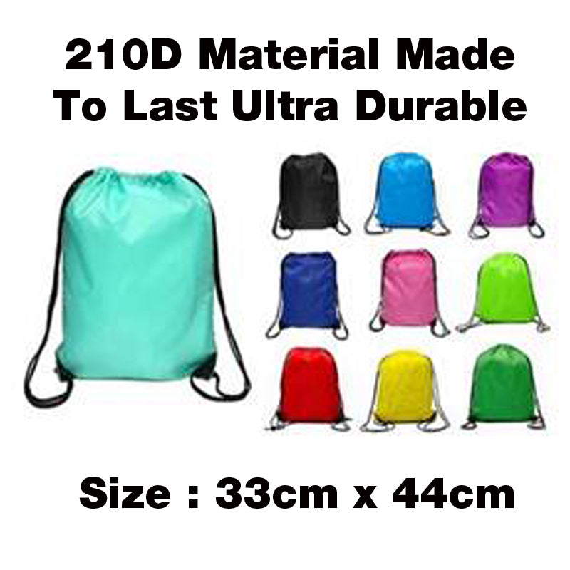 210D Water-Resistant Drawstring Backpack