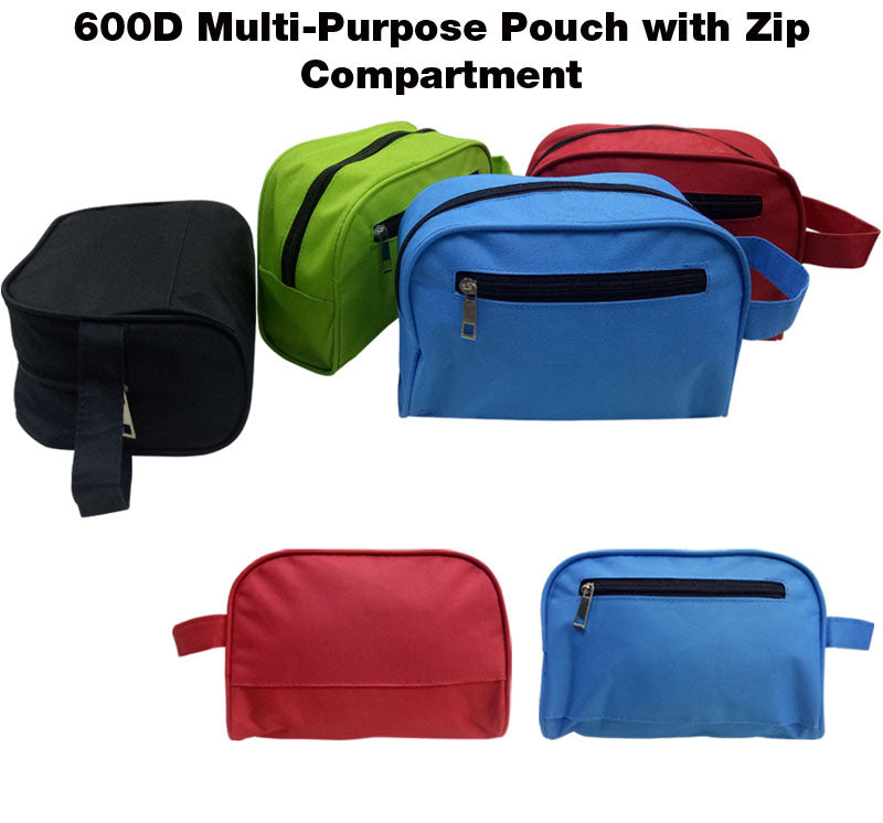 600D Multi-Purpose Pouch with Zip Compartment