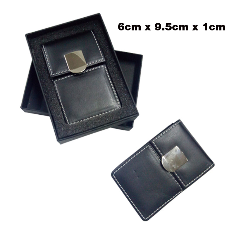 PU Name Card Holder with Magnetic Button