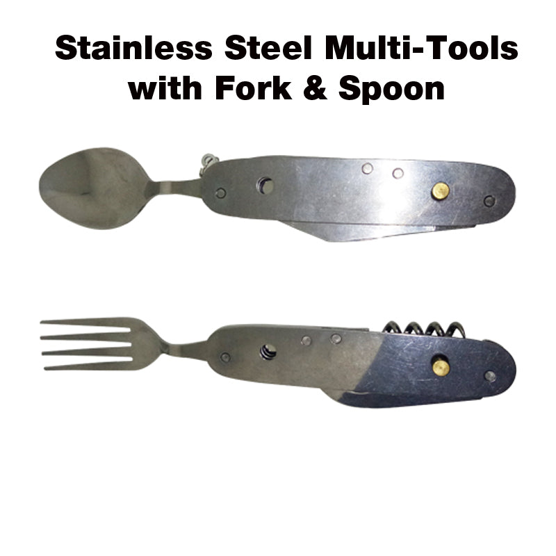 18-302 Stainless Steel Multi-Tools with Fork & Spoon