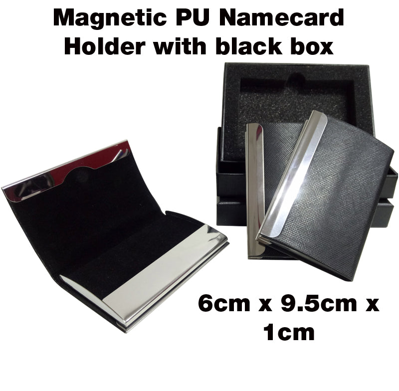 18-317 Magnetic PU Namecard Holder with black box