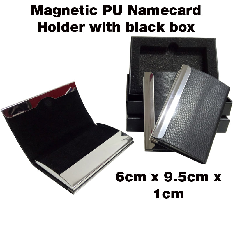 Magnetic PU Name Card Holder with Black Box