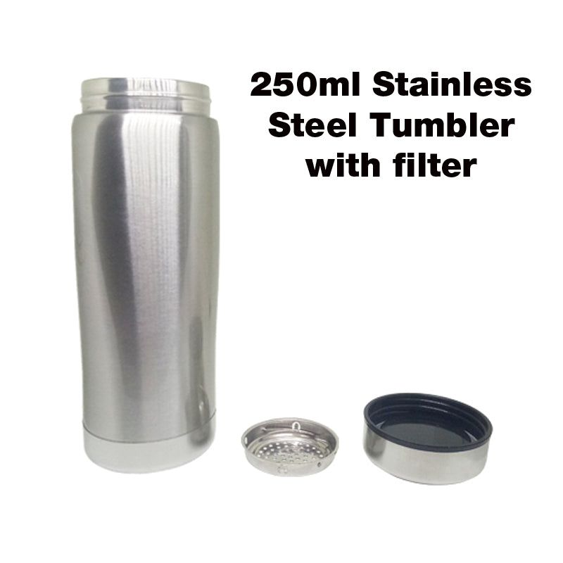 250ml Stainless Steel Tumbler with Filter