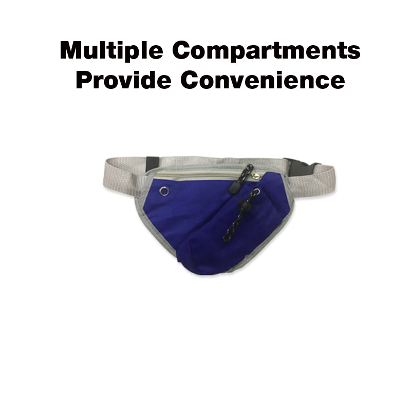 Triangular Waist Pouch with Zip & Bottle Compartment