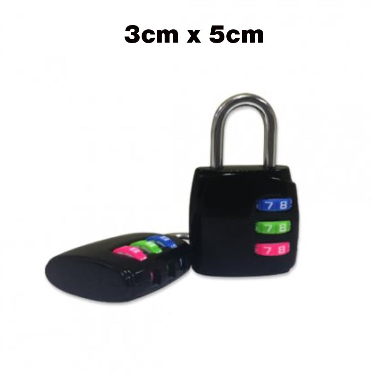 3-Digit Lock with Coloured Number Dial