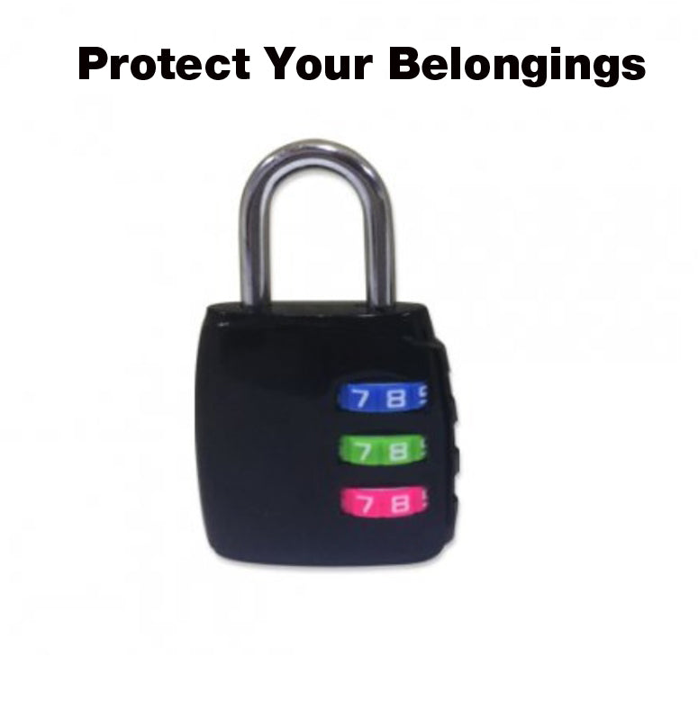 3-Digit Lock with Coloured Number Dial