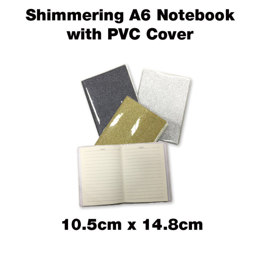 18-369B Shimmering A5 Notebook with PVC Cover