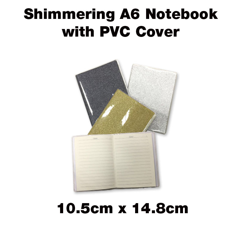 Shimmering A5 Notebook with PVC Cover