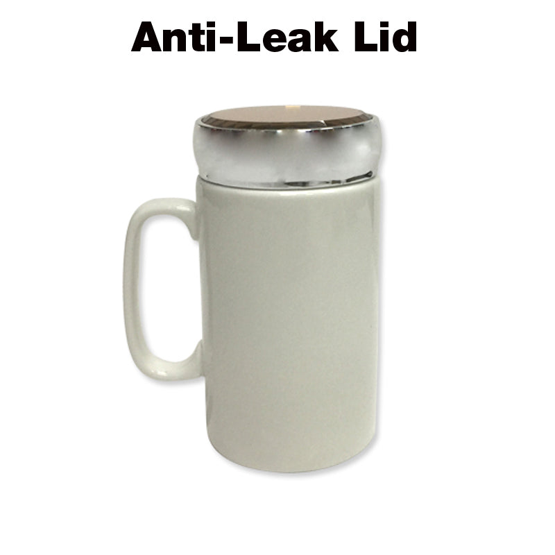 400ml Porcelain Mug with Cover
