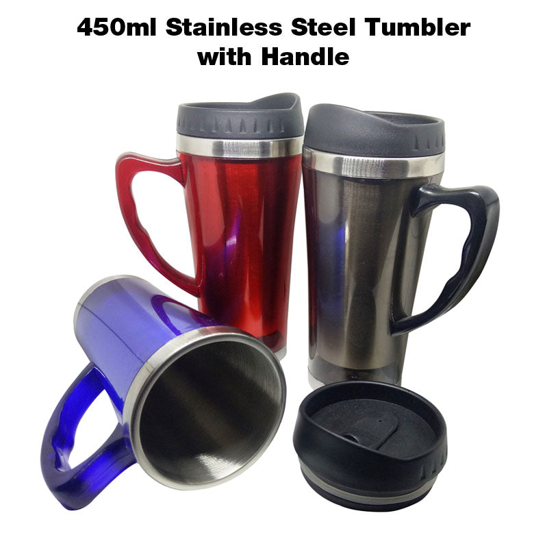 450ml Stainless Steel Tumbler with Handle