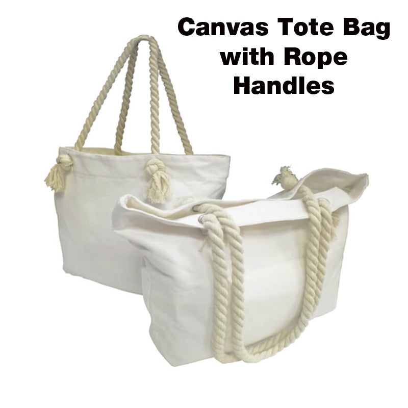 18-392 Canvas Tote Bag with Rope Handles