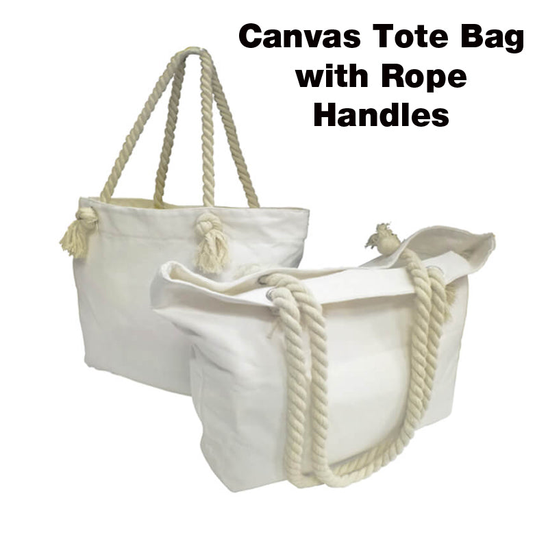 Canvas Tote Bag with Rope Handles
