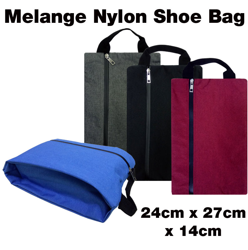 Melange Nylon Shoe Bag