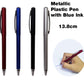 18-469 Metallic Plastic Pen with Blue Ink