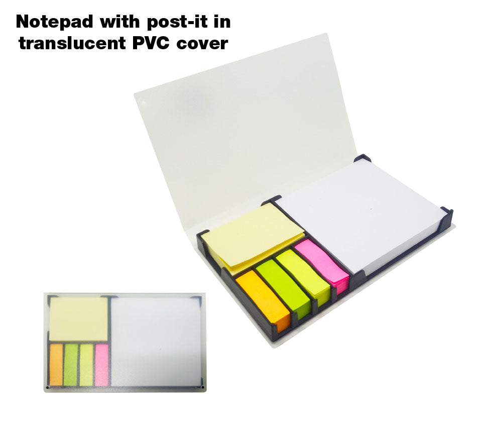 Notepad with Post-it in Translucent PVC Cover