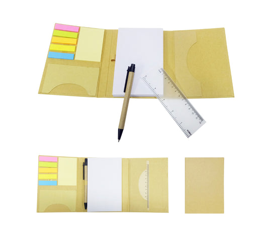 18-70 Recycled Box Post-It with Ruler & Pen