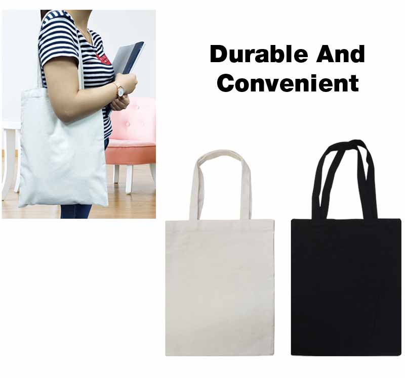 10oz Cotton Canvas Bag with White Handles