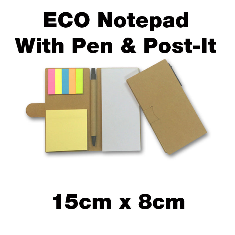 Eco Notepad with Pen & Post-it