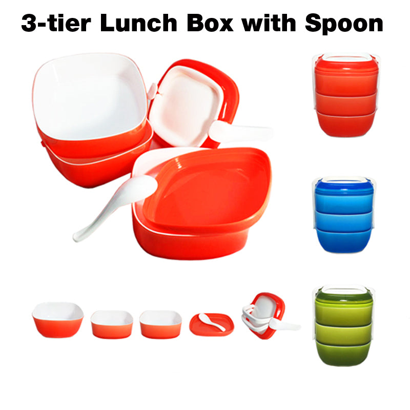 3-Tier Lunch Box with Spoon