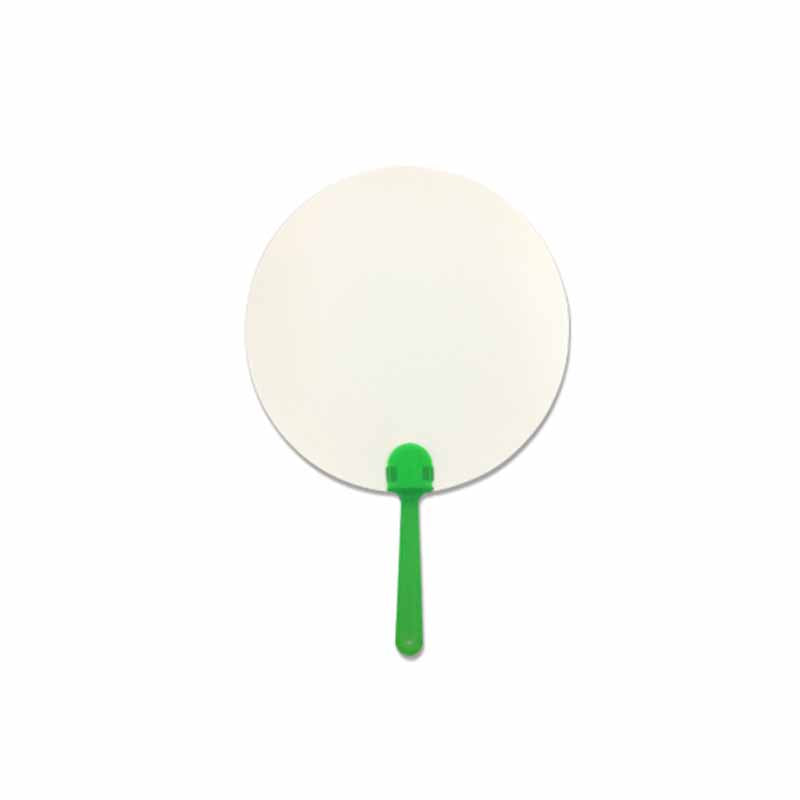 18cm White PP Fan with Handle