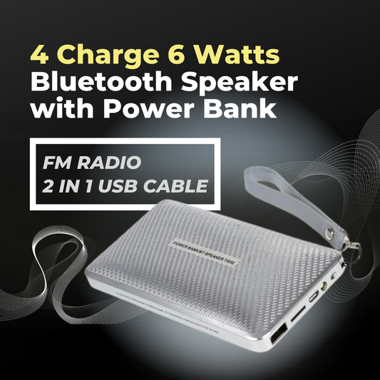 4 Charge 6 Watts Bluetooth Speaker with Power Bank