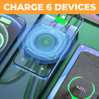 Power Bank with 4 Built in 1 Cable 20000 mAh