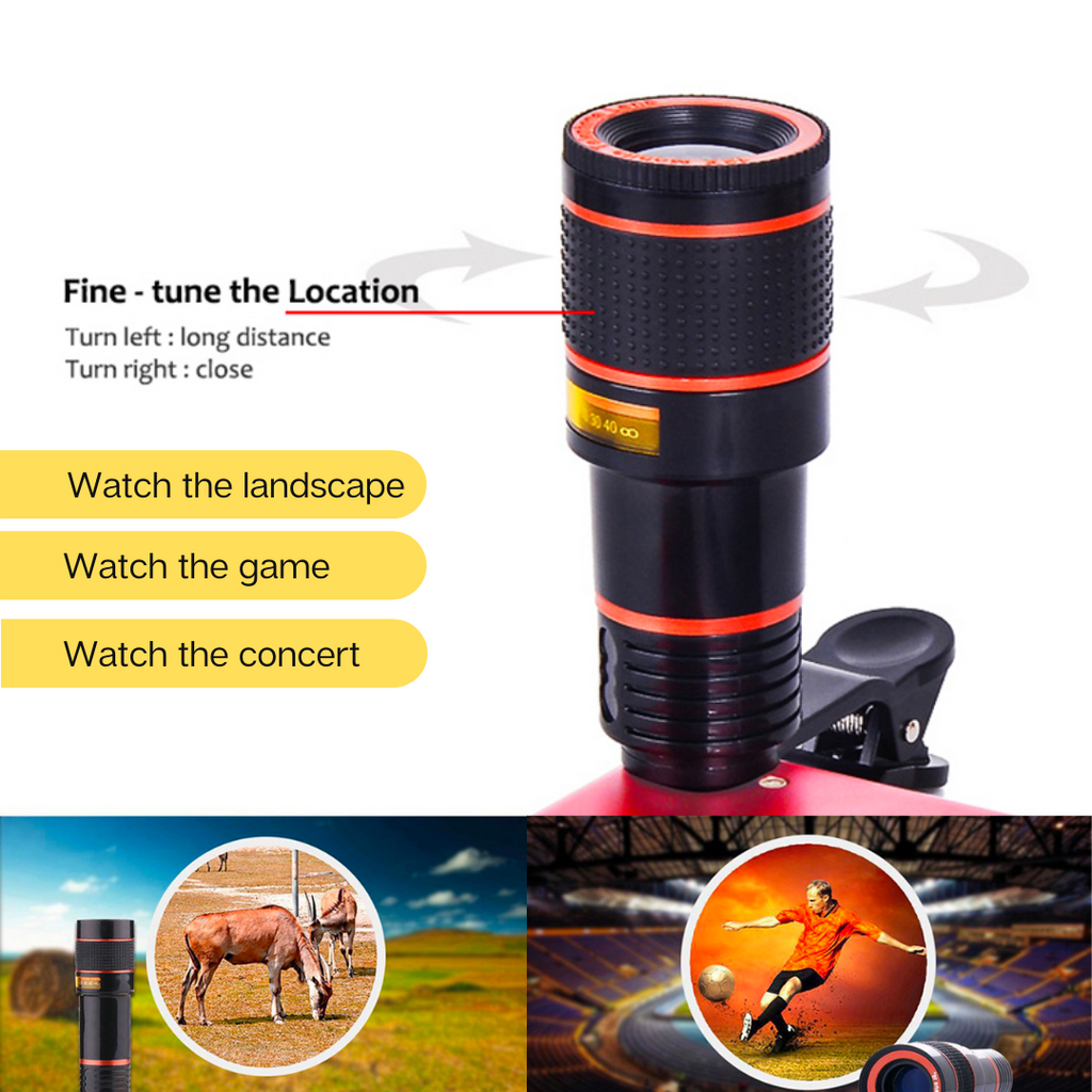 Universal Mobile Phone Telescope 12x Lens HD