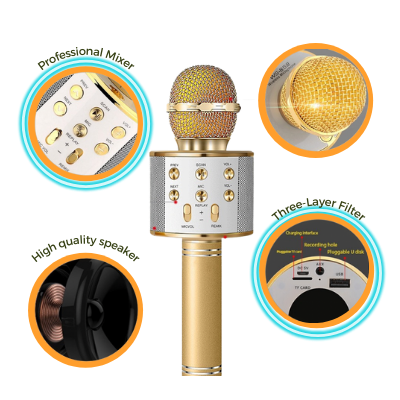 Wireless Microphone Hifi Speaker WS-858