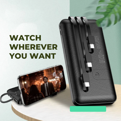 Fast Charging 3 Cabled 10000mAh Power Bank