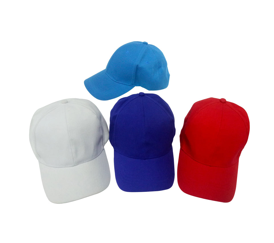 6-Panel Cotton Baseball Cap with Velcro Strap