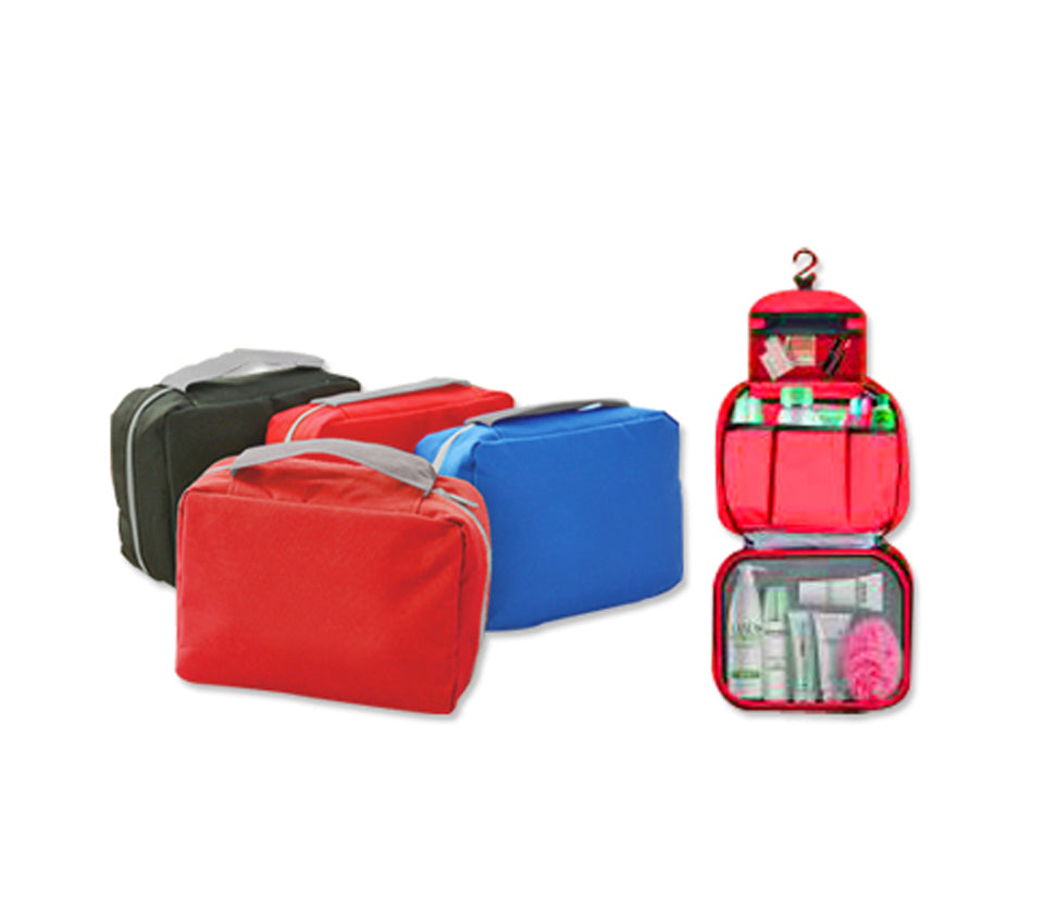 3-Fold Toiletry Pouch, 3 Zip Compartments