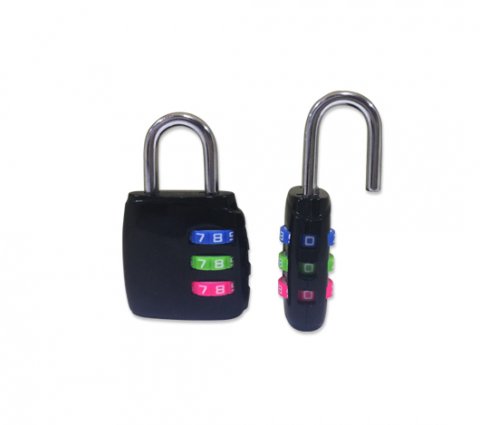 3-Digit Combination Lock with Coloured Dial